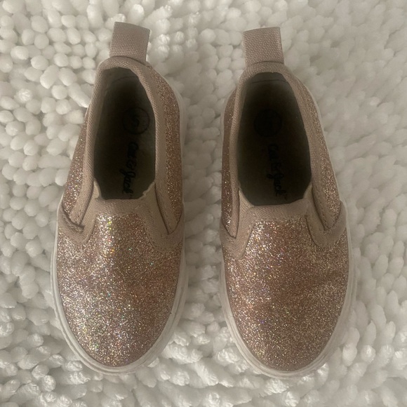Toddler Girl’s Pink Glitter Slip On Shoes, size 5 - Picture 2 of 6